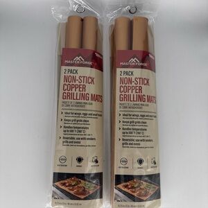 New Two Master Forge 2 -Pack Copper Non-Stick Grill Sheets Mats camping Lowes